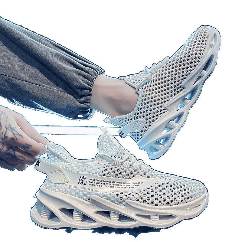 Summer Breathable Thin Mesh Hollow Sports Leisure Mesh Dad Mesh Shoes Summer White Shoes