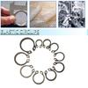 Nová sada 100 ks 304 externího pojistného kroužku z nerezové oceli 8-18 mm