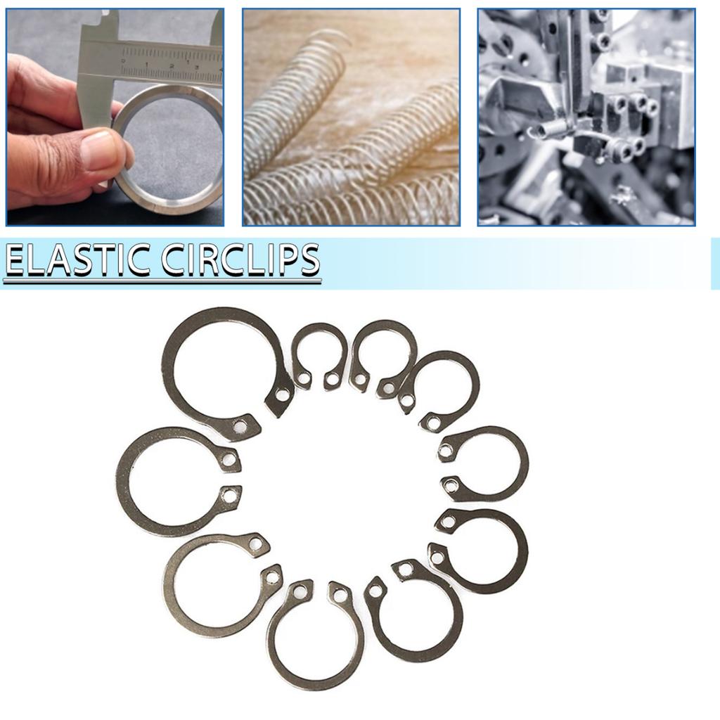 Neues 100-teiliges 304-Edelstahl-Außensicherungsring-Halteclip-Ring-Kit 8-18 mm