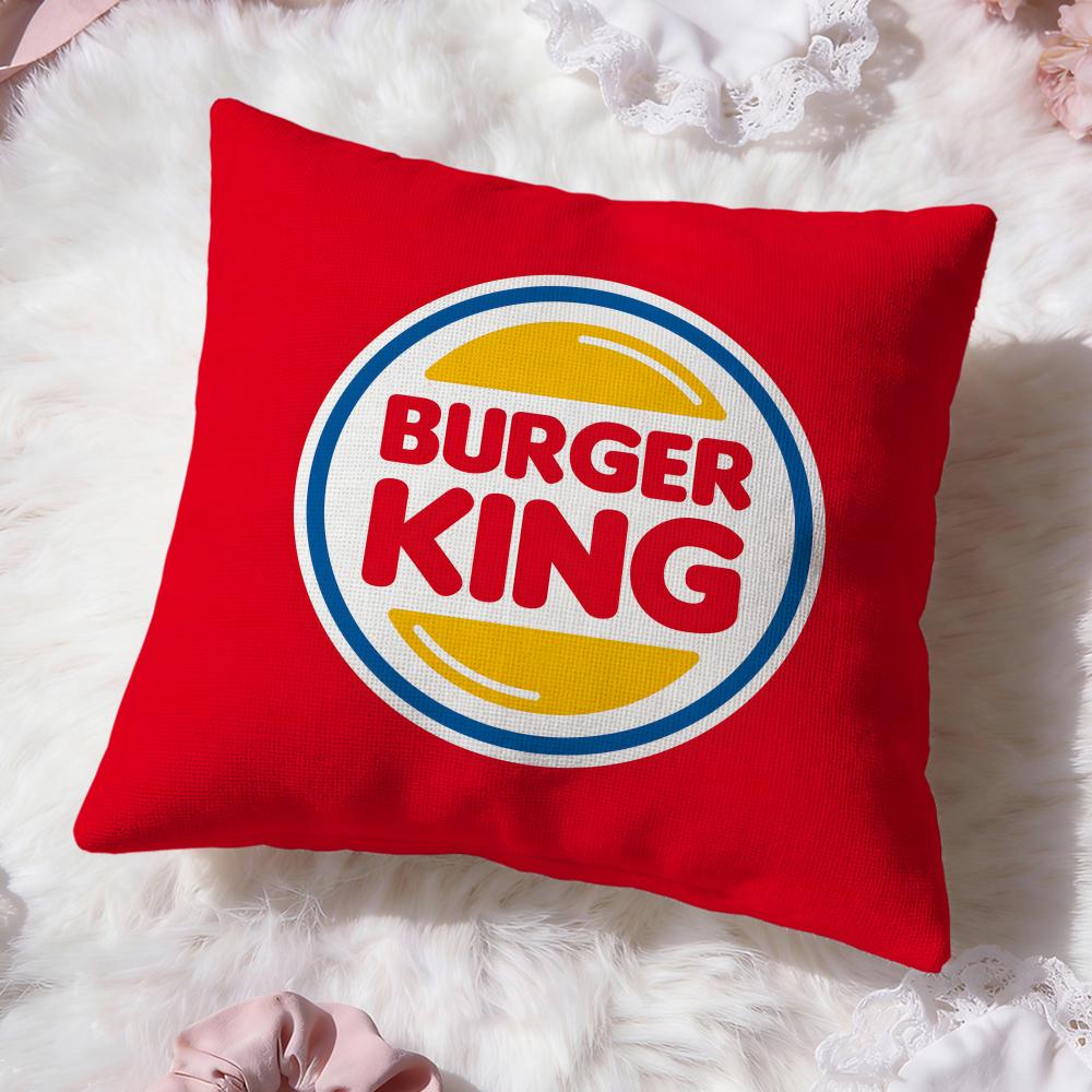 fashion b-Burger King Cushion Cover Premium Comfort Reversible Pillow Cove -Two in One Design for Any Room & Car Interior