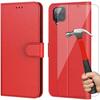 Case and Tempered Glass - Booling - for Samsung A12 - Red - Flexible - Anti-Scratch