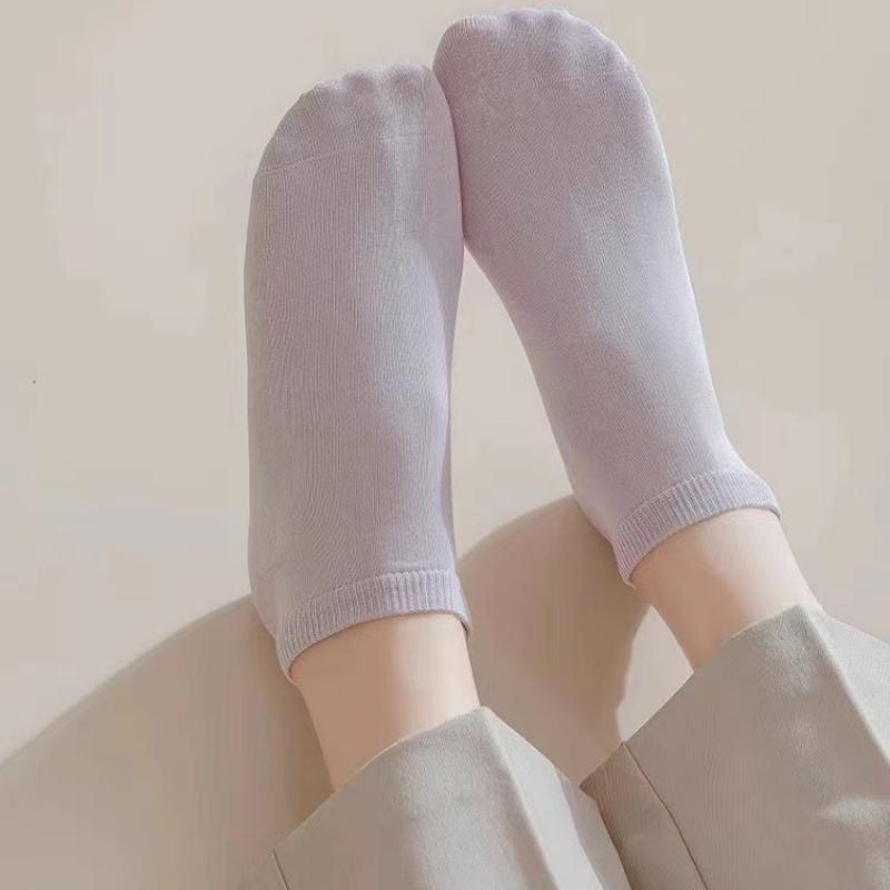 Women's Shallow-mouth Short Socks Breathable Sweat-absorbent Thin Solid Color Short Socks