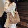 Handwoven Crochet Boho Tote Bag for Women Summer Beach Travel Casual Use