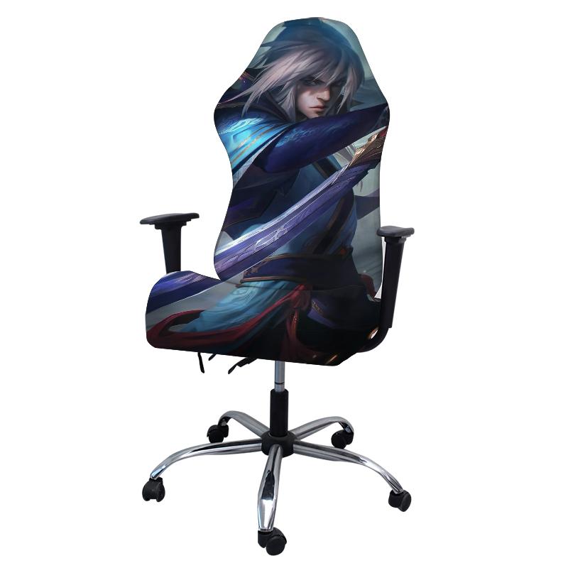 Simple Home Gaming Chair Cover Universal Computer Game Competitive Chair Seat Backrest Armrest Elastic Swivel Chair Covers Home