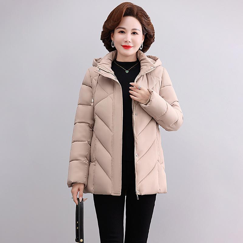 Plus Size Cotton-padded Jacket Women's Short Loose Plus Size Cotton-padded Coat Winter Hooded Warm Cotton-padded Jacket