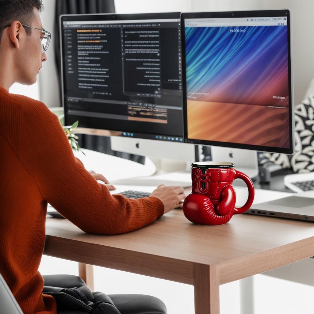 Boxing Glove Mug Sports Themed Mug Novelty Coffee Cup Gifts for Boxing Lovers