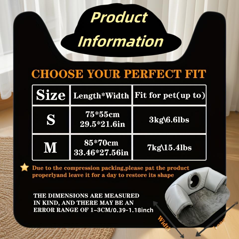 3-in-1 Cat Tunnel Bed, Convertible Play Tunnel & Warm Nest with Non-Slip Bottom, Cozy Plush Pet Mat for Cats, Rabbits
