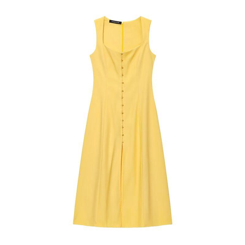 Kaslead New Arrival Women's Clothing Fashion Style Fashion Minimalist Silm Midi Skirt Dress 6962029 510