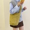 Faux Lamb Wool Ladies Red Crossbody Bag Retro Furry Women's Bucket Shoulder Bags Soft Plush Female Winter Handbags Purse Tote
