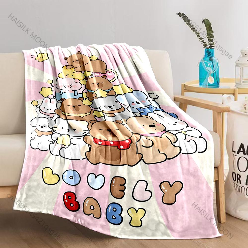 Verschiedene Größen Capybara Cartoon Decke Warm Weich Flauschig Überwurf King Size Luxus Überwurf Kinder Erwachsener Bett Sofa Decke Reise Überwurf