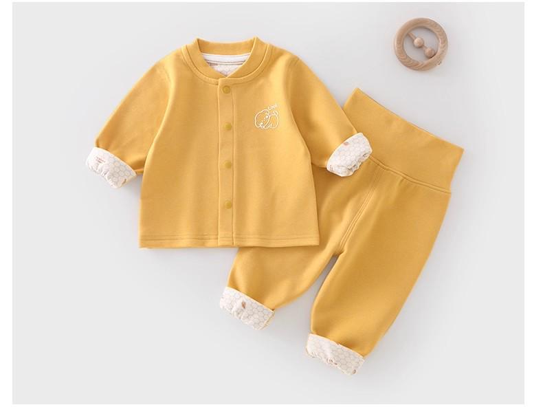 Baby Thermal Underwear Set: Cozy Top & High-Waist Bottoms for Autumn/Winter