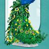 Non-Toxic 807Pcs Beautiful Peacock Building Blocks Set 3D Models Animals Birds Kids Toys New Year Decorations Gifts Sets