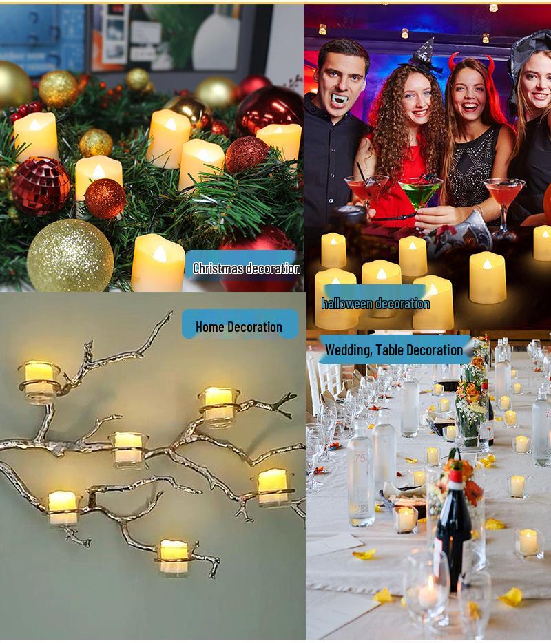 Remote-Controlled LED Candle Lamp for Ambiance and Themed Events