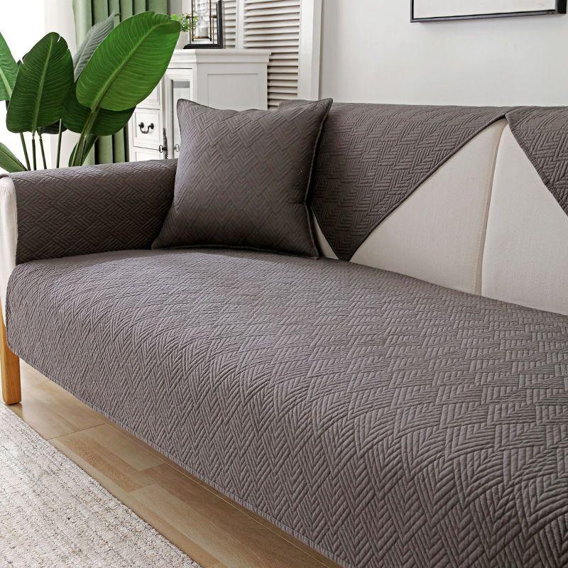 

Minimalist Nordic Solid Color Fabric Craft Non-Slip Universal Sofa Cushion Ling Yue dark gray 45*45cm pillow case