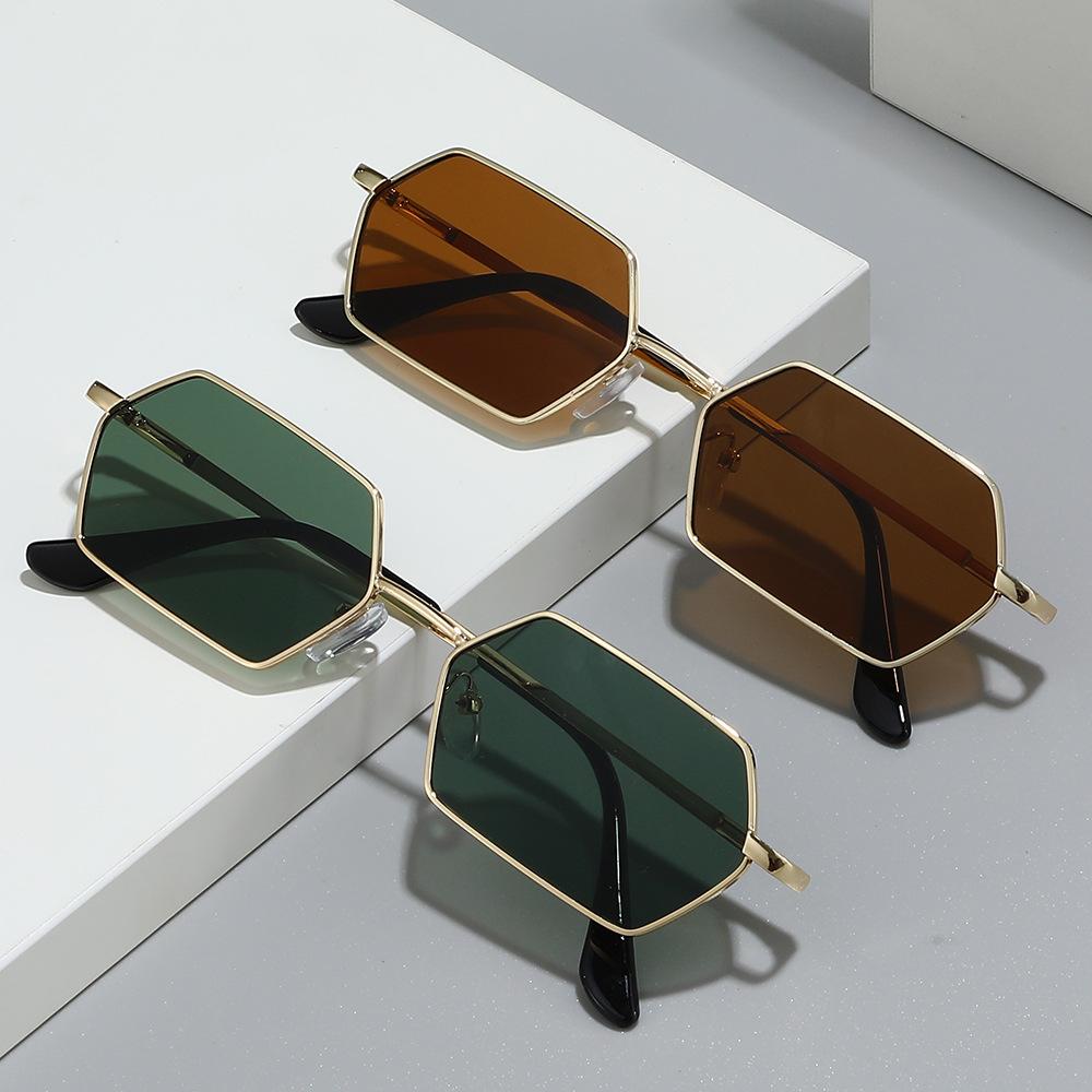 JYL TS Sunglasses Metal Small Polygon INS Women/8029