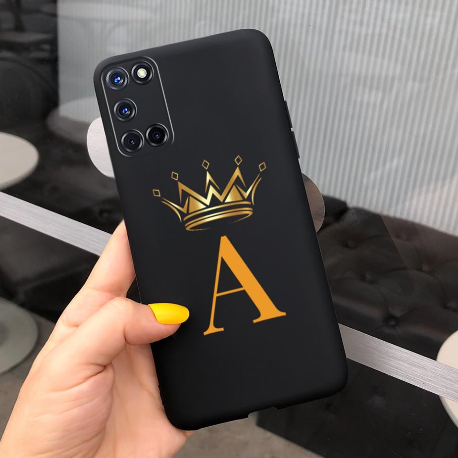 For Oppo A52 A72 A92 Case Cute Crown Letters Cover Soft Silicone Phone Case For Oppo A72 A 72 92 OppoA52 OppoA72 Back Cover Capa