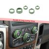 5pcs Headlight/Center Console Switch Knob Trim Ring for Dodge RAM 1500 2013-17