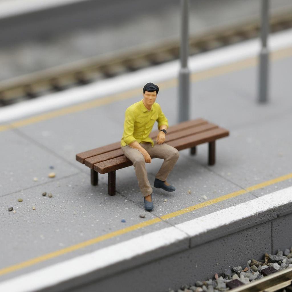 1:87 Sand Table Figure Collectible 1:64 Scale Miniature People High Detail Resin Model for