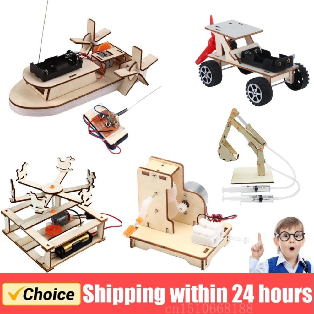 Kids DIY Science Toy Educational Scientific Experiment Kit Hydraulic Lift Table Model Physics School STEM Projects Childrens Toy