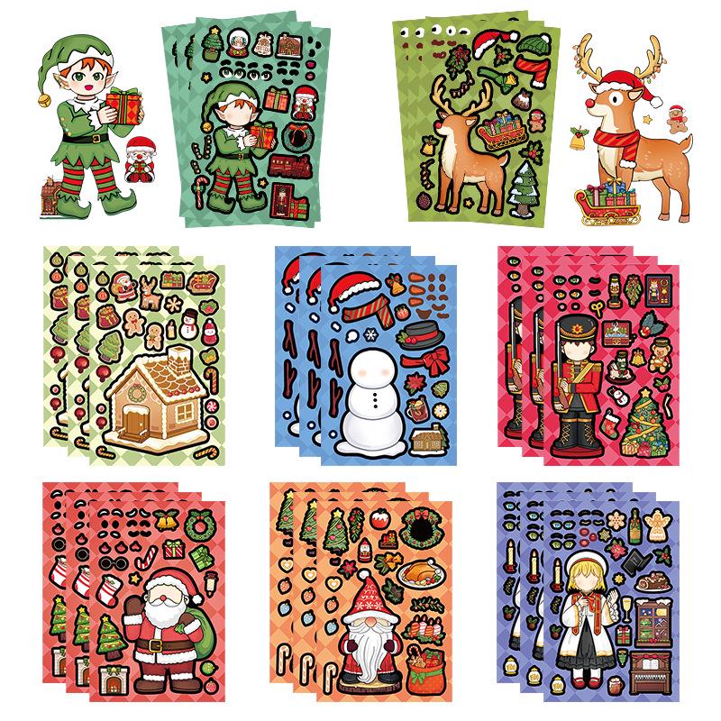 103 Cute Cartoon Animal Christmas Stickers for Envelopes, Gift Bags, and Water Cups