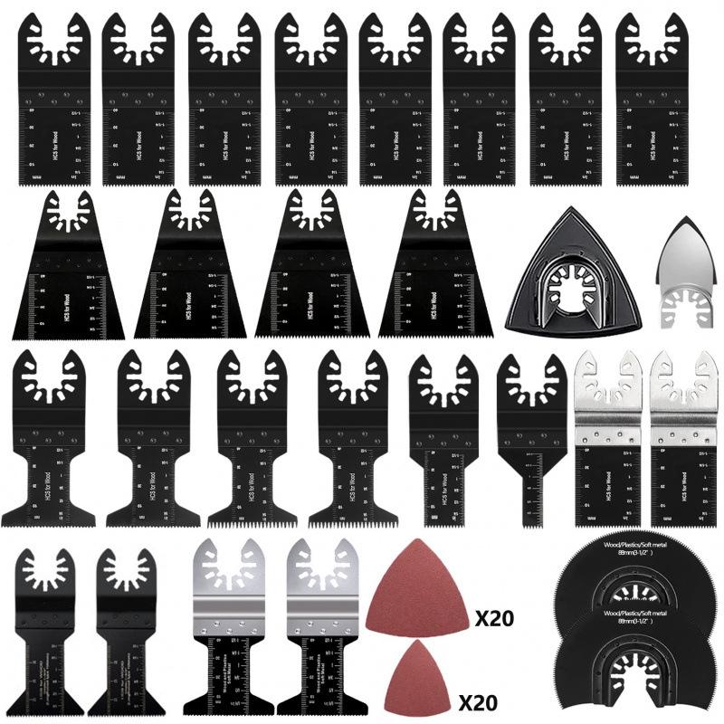 Universal 68-Piece Reciprocating Saw and Oscillating Tool Blade Set for Wood, Plastic, and Metal Cutting
