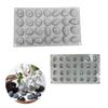 Silikonform för fransk moussekaka, 3D-bakform DIY-form för chokladtvål ljus, 28 fack Gatsten