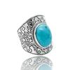 Arizona Turquoise Ring: Handcrafted Sterling Silver Unisex Jewelry