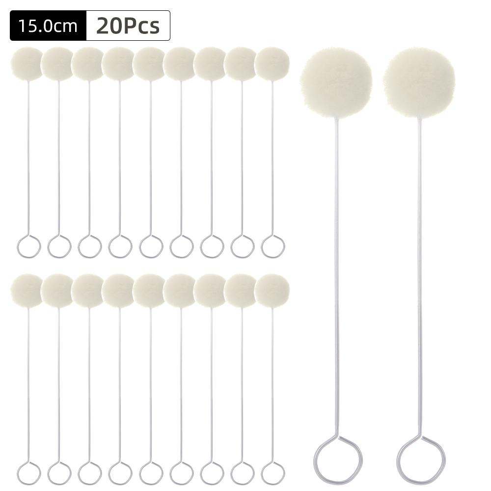 20pcs Wool Daubers Leather Dye Tool with Metal Handle, Leathercraft Dye Applicator Brush, DIY Leather Craft Glue Spreading Tools