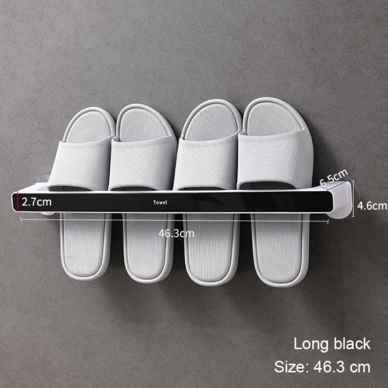Frei Stanzbarer Hausschuhträger Wandmontage Badezimmer Schlafzimmer Schuhhängehalter Organizer WC Wand Tür Handtuch Ablageregal