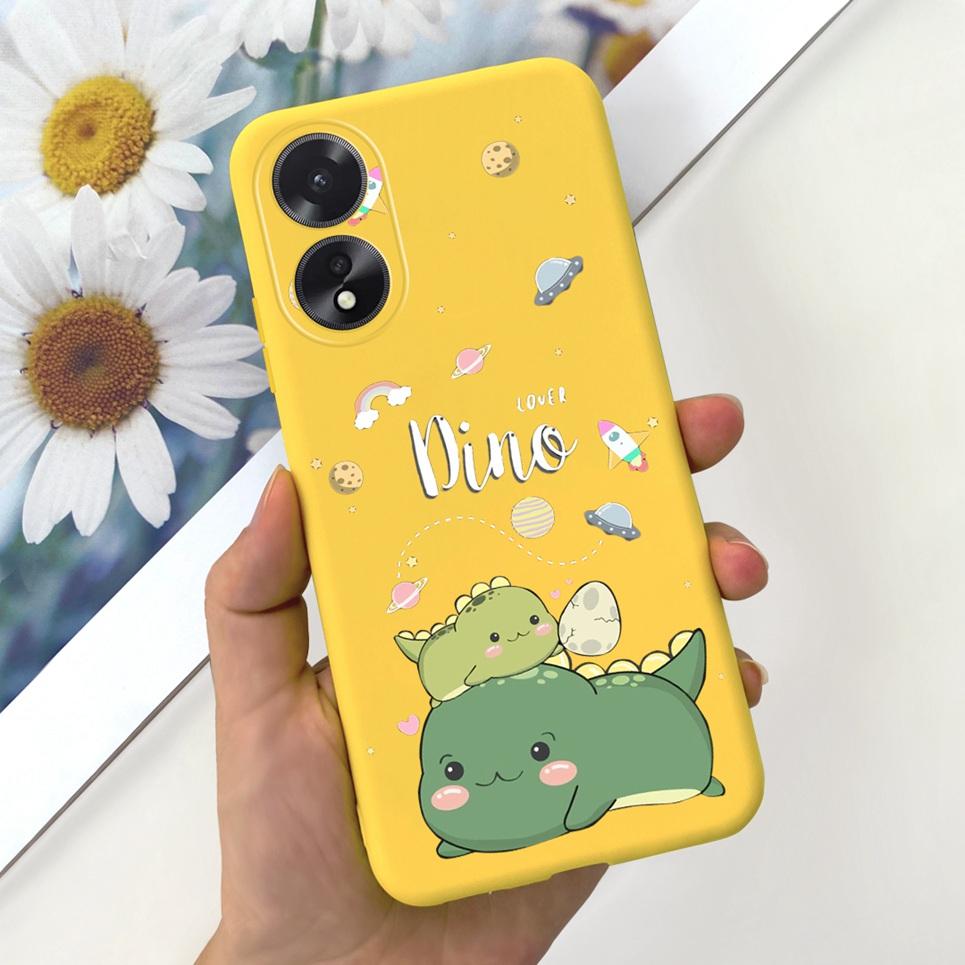 For Oppo A78 4G CPH2565 Cover Cute Astrinaut Black Cat Flower Liquid Silicone Phone Case For OPPO A78 5G Oppo A38 CPH2579 Bumper
