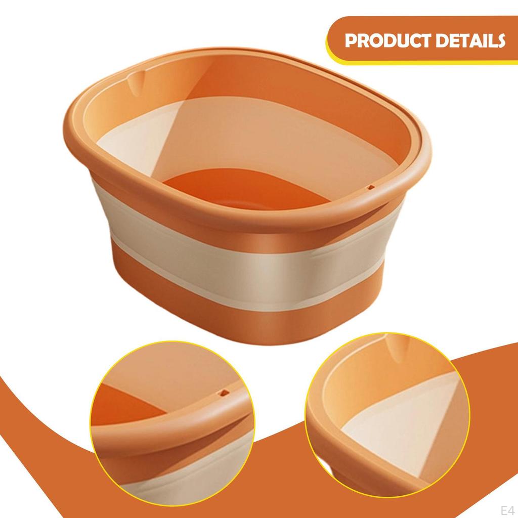 Foldable Foot Bath Basin Barrel Fishing Bucket Storage Container Soaking Tub Washing for