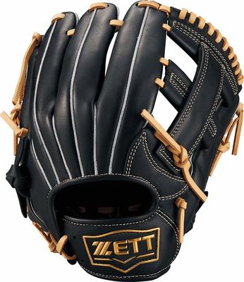 ZETT Youth Baseball Soft Steer Black X Pastel Brown BJGB74420 Glove, Series, All-Around, Left-Handed Throw, (1932),