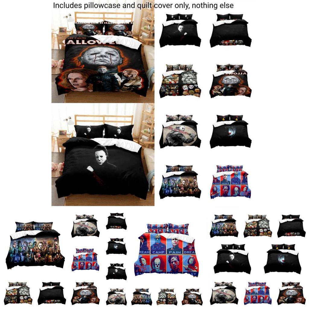 High-quality Bedding Set With Terrifying Character Prints Speed Sell Wish Export