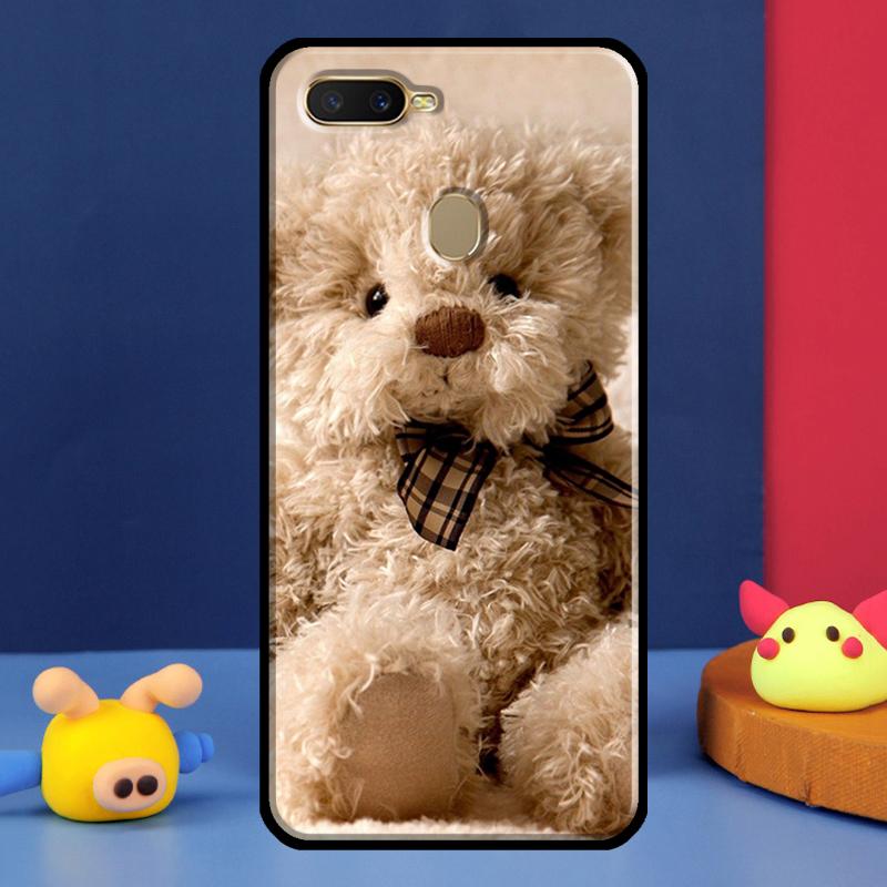 Cute Bear Case For Oppo A16 A76 A96 A58 A78 A98 A5 A9 A91 A15 A17 A77 A52 A72 A74 A94 A54S A57S Cover