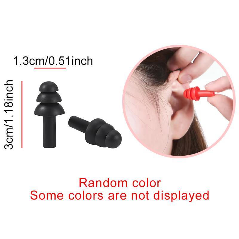5Pairs/Box Silicone Earplugs Random Mixed Color Anti-noise Waterproof Ear Protection Diving Swimming Washable Ear Protectors ZYF
