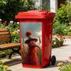 Dustbin Sticker Funny Cartoon Animal Wheelie Bin Decal Self Adhesive Cute Monkey Chicken Cat Sticker for Door Trash Cans Bins Driveway Garden Patio