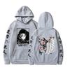 Anime Attack On Titan Plus Size Hoodie Levi Graphic Hood Sweatshirt Men Womnen Fashion Brand Design Pullover Fleece Hoodies