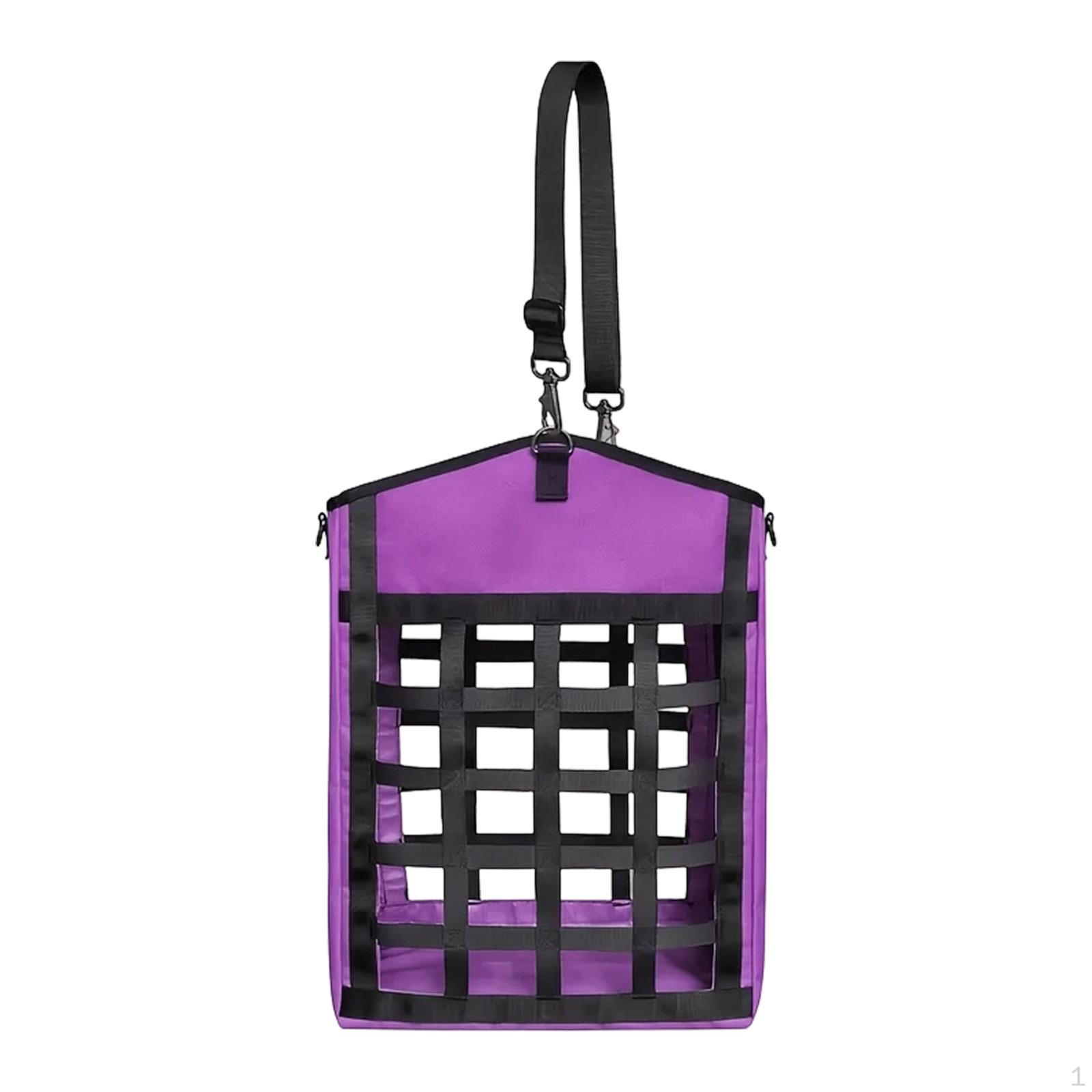 

Hay Net Feed Bag for Horses, Made of Nylon with Innovative Slow Feeding Function And фиолетовый