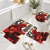 3Pcs Flannel Toilet Mat Set Bruno Mars Bathroom Rug Non Slip Bath Carpet Home Decor