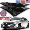 Rear Side Vent Window Louver Cover For Honda Civic Hatchback 2016-2020 Glossy