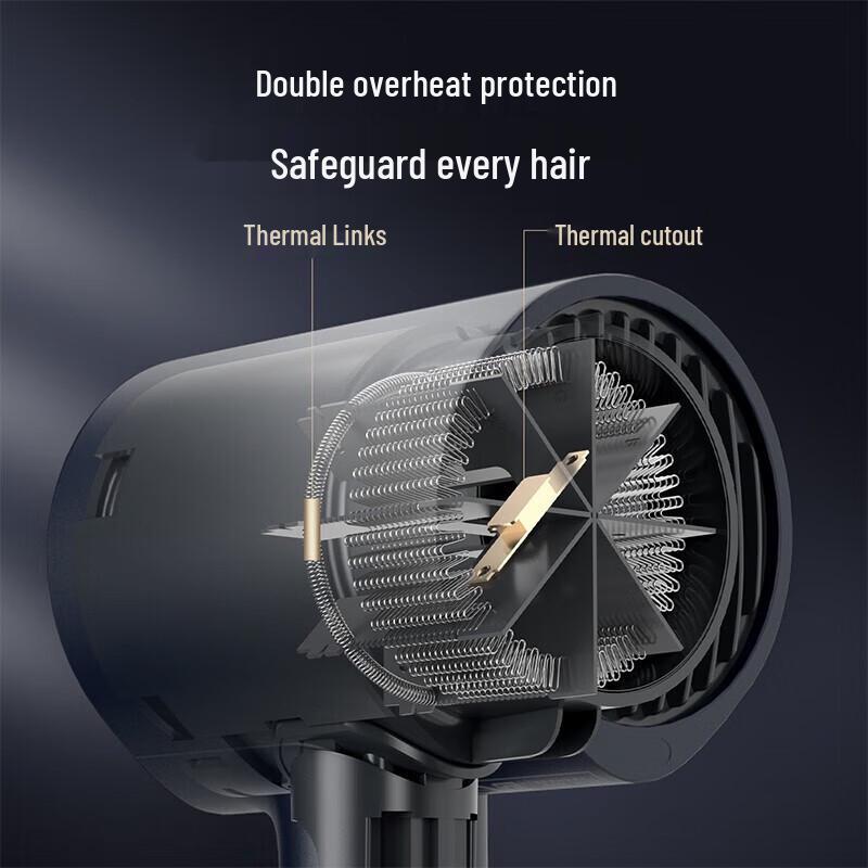 Midea High-Power Negative Ion Hair Dryer CN Plug (adapter Included)