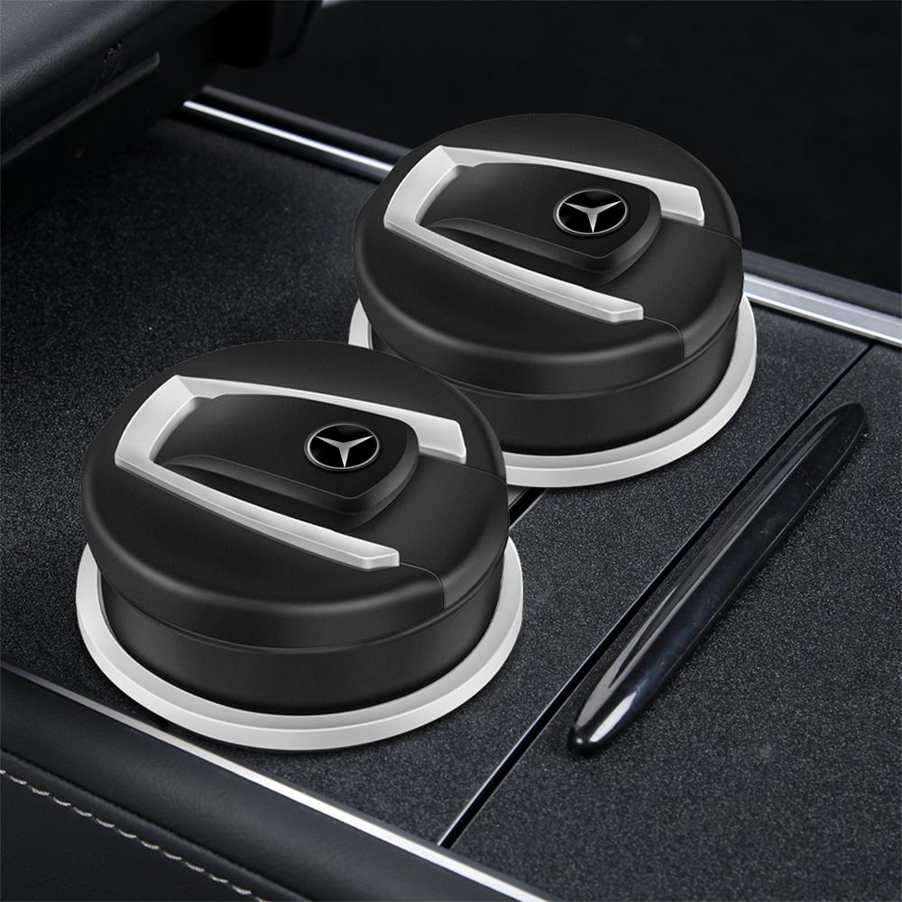 GLC GLB Car Trash Bin Storage Box High Flame Retardant LED Smell Proof Ashtray For Mercedes Benz AMG W203 W204 W164 W168 C180 E