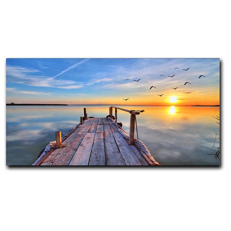 Natural Landscape Poster Sky Sea Sunrise Painting On Canvas Printing Modern Living Room Home Decoration Wall Art Picture Cuadros