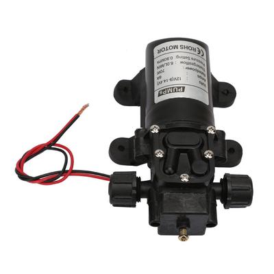 DC 12V 70W 6L Min Self Priming High Pressure Diaphragm Pump Two Side Thread Water Pump