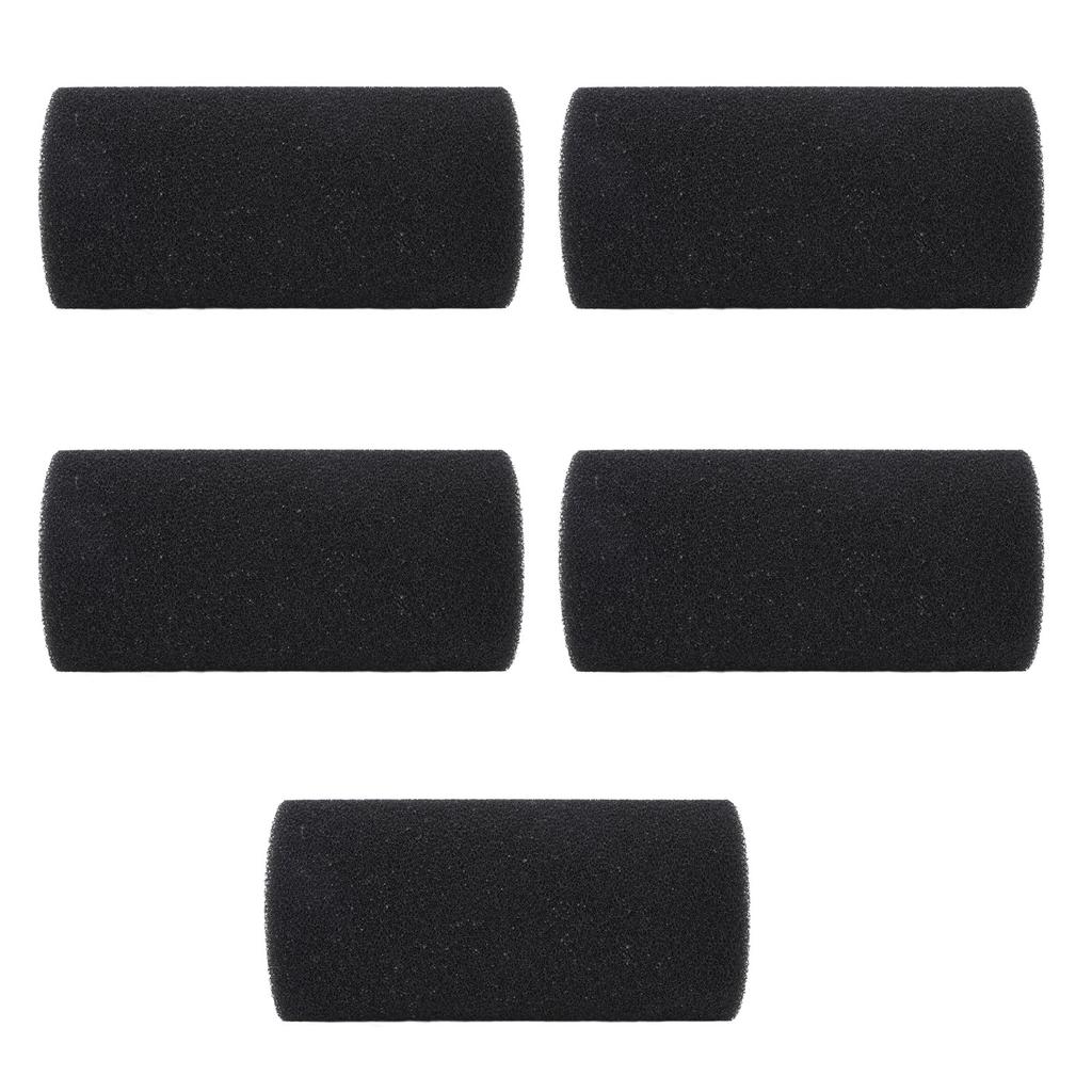 5PCS Pool Filter Sponge PU Sponge Black Reusable Washable Cylindrical Simming Pool Filter Foam for Pool Pump
