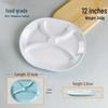 Erheshen 12-inch Melamine 4-Compartment Canteen Tray