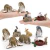 Charming Plastic Rabbit Figurine Realistic Floppy Eared Bunny For Kids Educational Playtime And Imaginative Role Playing