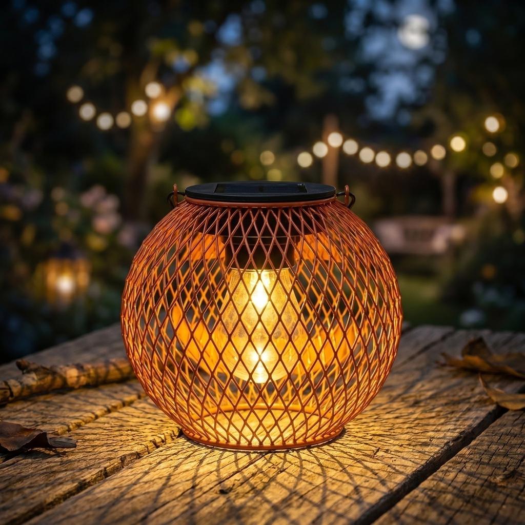Outdoor Hanging Lights Pumpkin and Tennis Ball Shape for Garden Yard Decoration
