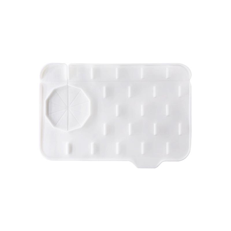 

Поддон для капель из-под крана, двусторонняя складная полка для хранения, можно мыть в посудомоечной машине белый