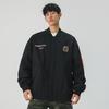 Warrior/Back Pull Embroidered Baseball Collar Cotton Jacket